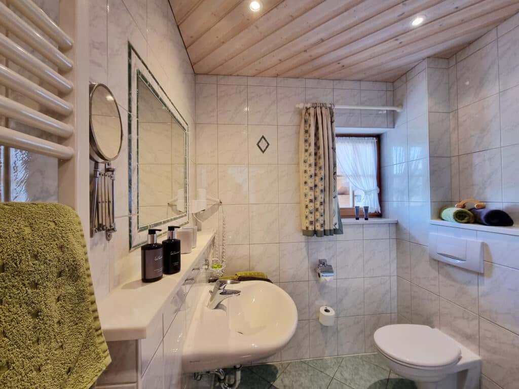 Ferienwohnung Krottenkopf_Dusche, WC_Gaestehaus Alpenparadies, Kruen